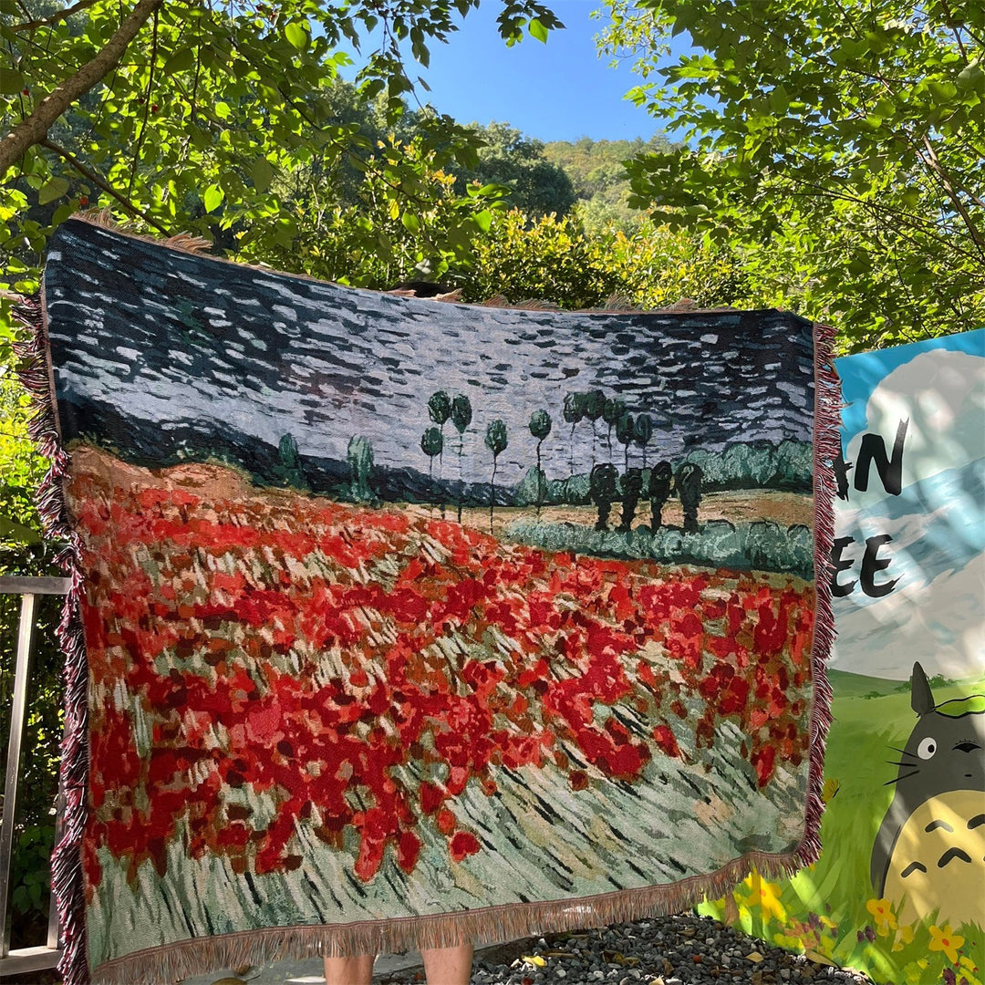 Artistic Landscape Tapestry Throw