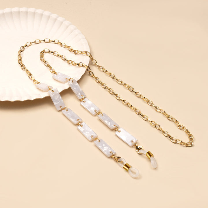 Chunky Abstract Pattern Eyewear Chain Bowlift