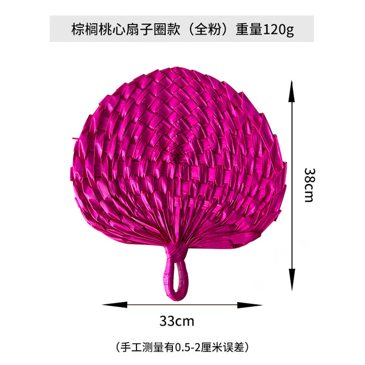Women hand-woven fan made of natural material Bowlift