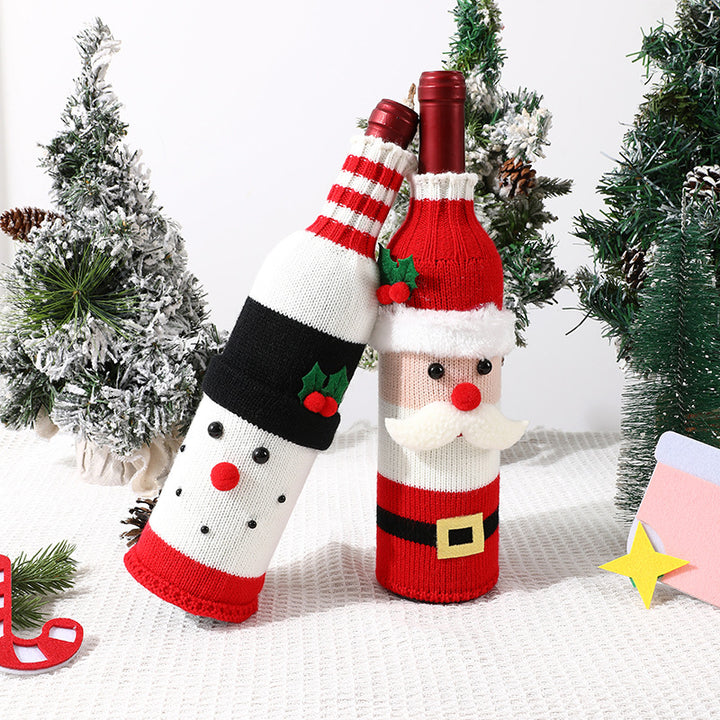 Christmas Wine Bottle Cover Holiday Decoration
