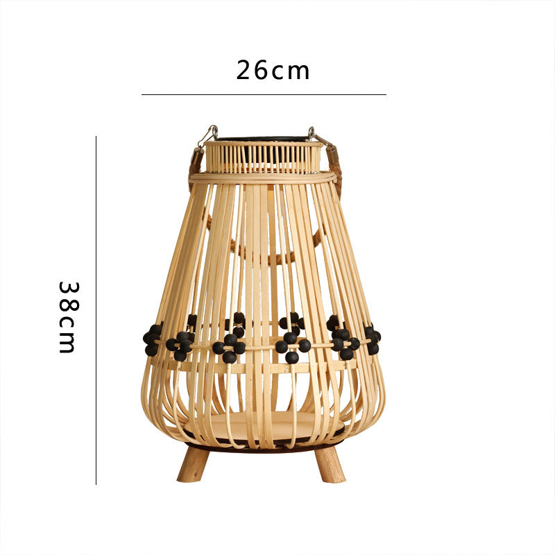 Decorative light source with natural rattan Bowlift