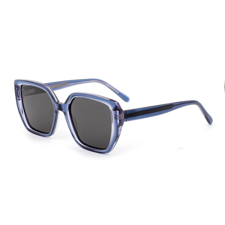Women's sunglasses with fashionable, multifaceted frame and UV protection Bowlift