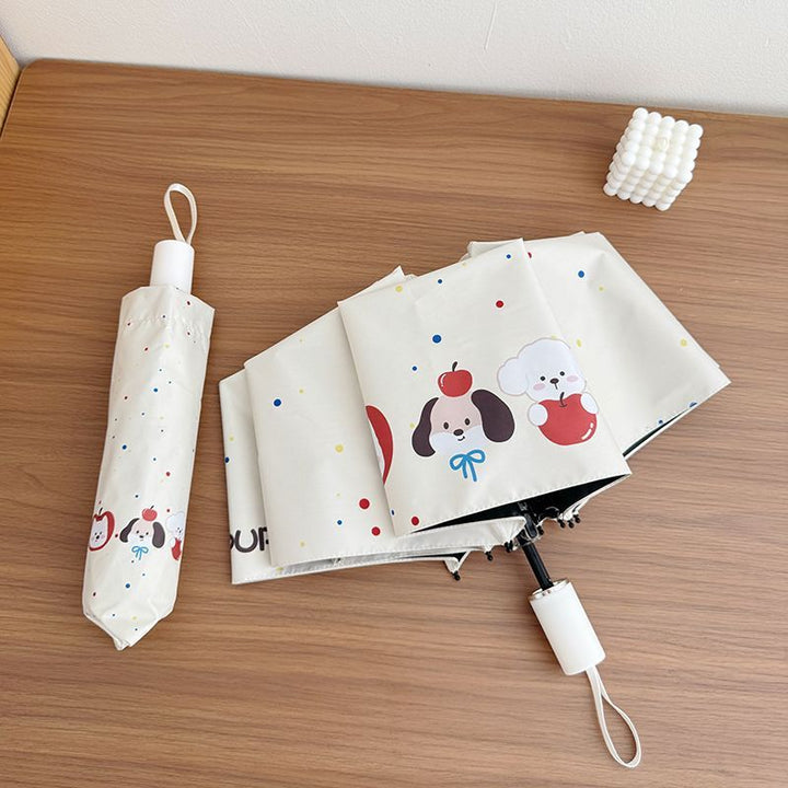Women's Folding Umbrella with Cute Animal Designs Bowlift