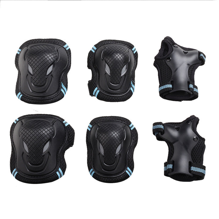 Complete Skate Protection Pad Set with Breathable Mesh and EVA Shock-Absorbing Shell Bowlift