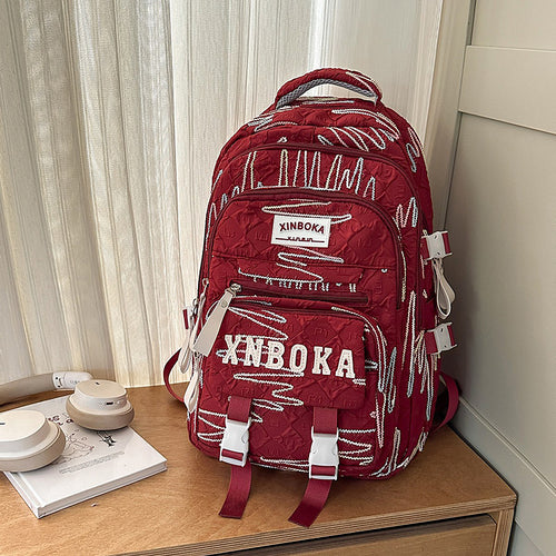 Multi-Functional Patterned School Backpack Bowlift