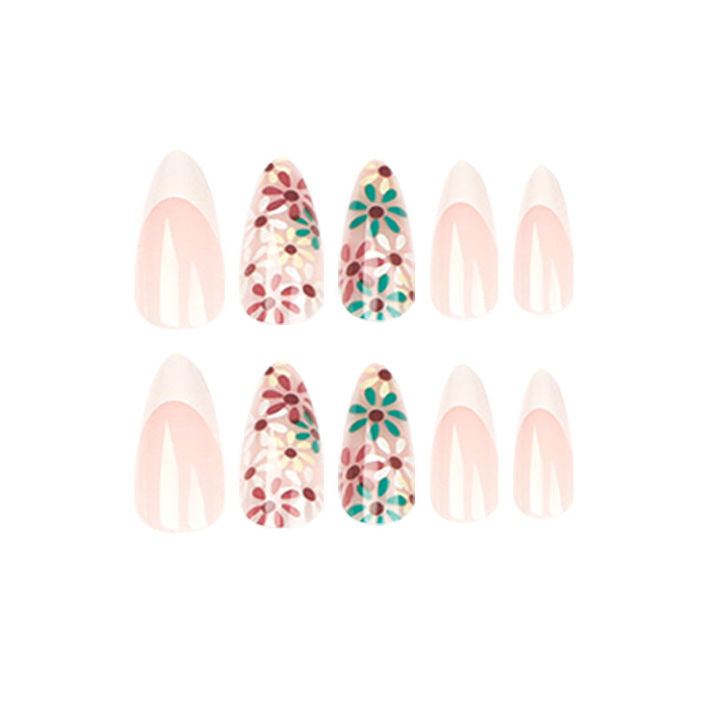 Artful nails with floral design Bowlift