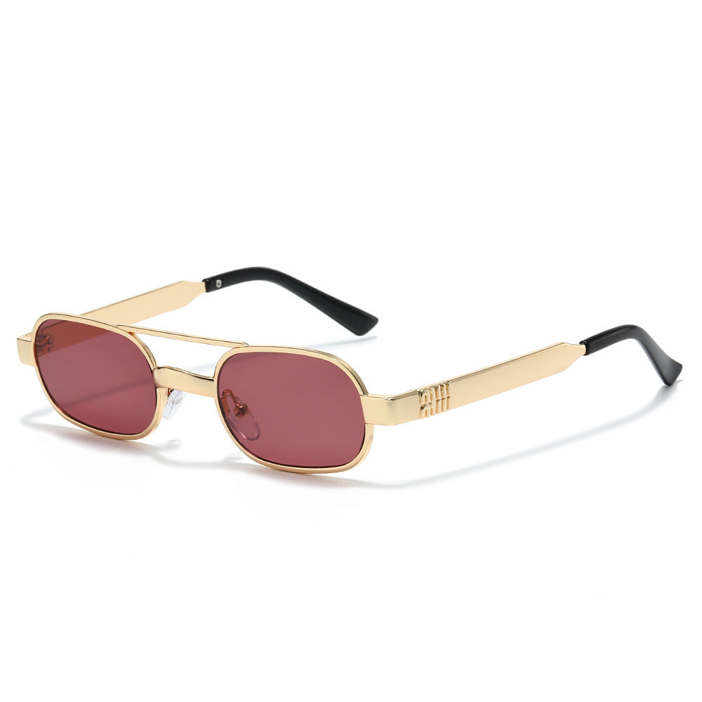 Fashion-Forward Retro Oval Frame Sunglasses Bowlift