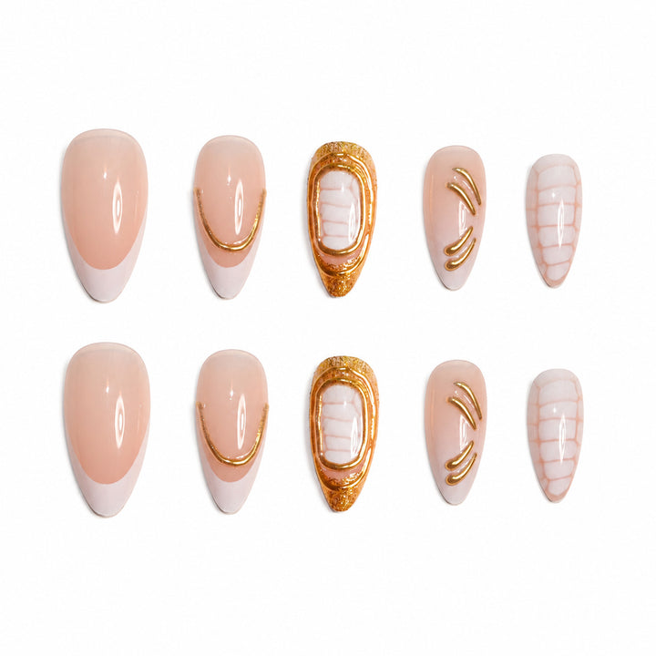 Premium Nails with Art Design Bowlift
