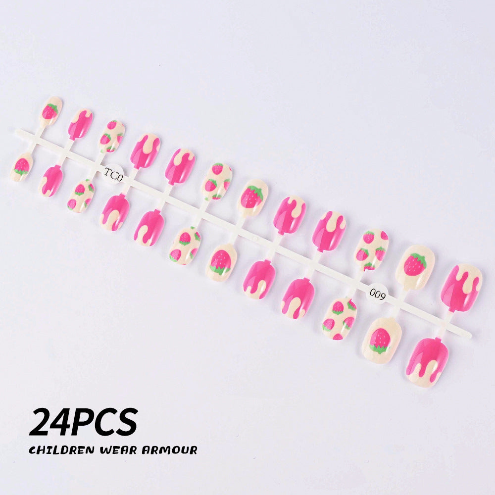 Children's Fun-Themed Press-On Nail Set Bowlift