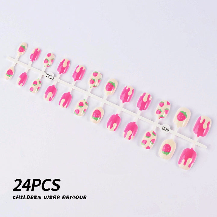 Children's Fun-Themed Press-On Nail Set Bowlift