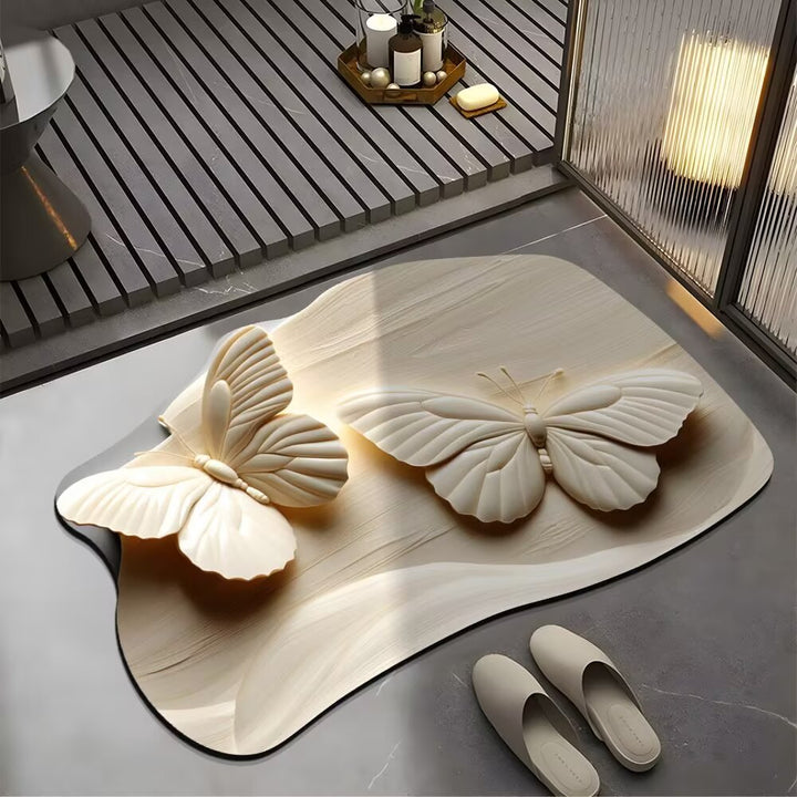 Decorative Butterfly Bath Mat Bowlift