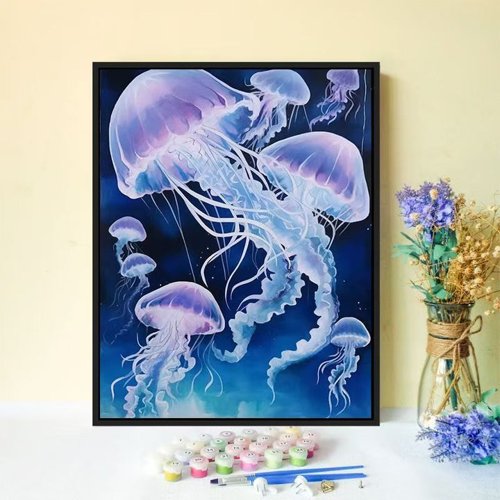 Jellyfish-Inspired Canvas Wall Art Bowlift