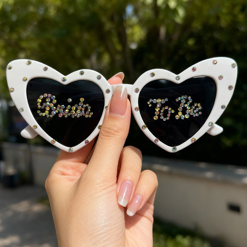 Heart-Shaped Bridal Party Sunglasses Bowlift