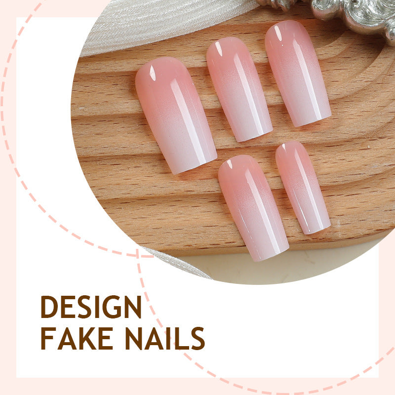 Nail set with elegant ombre design and high-quality adhesive foils Bowlift