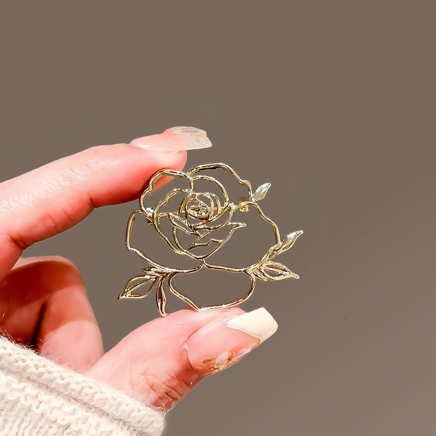 Elegant Rose Brooch Bowlift