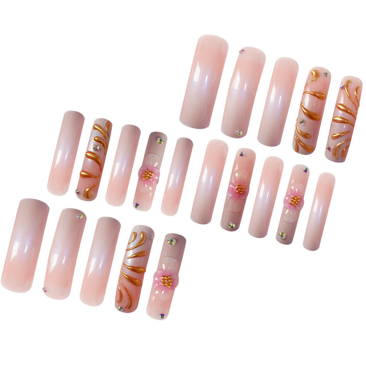 Decorative Long Acrylic Nail Art Extensions Bowlift