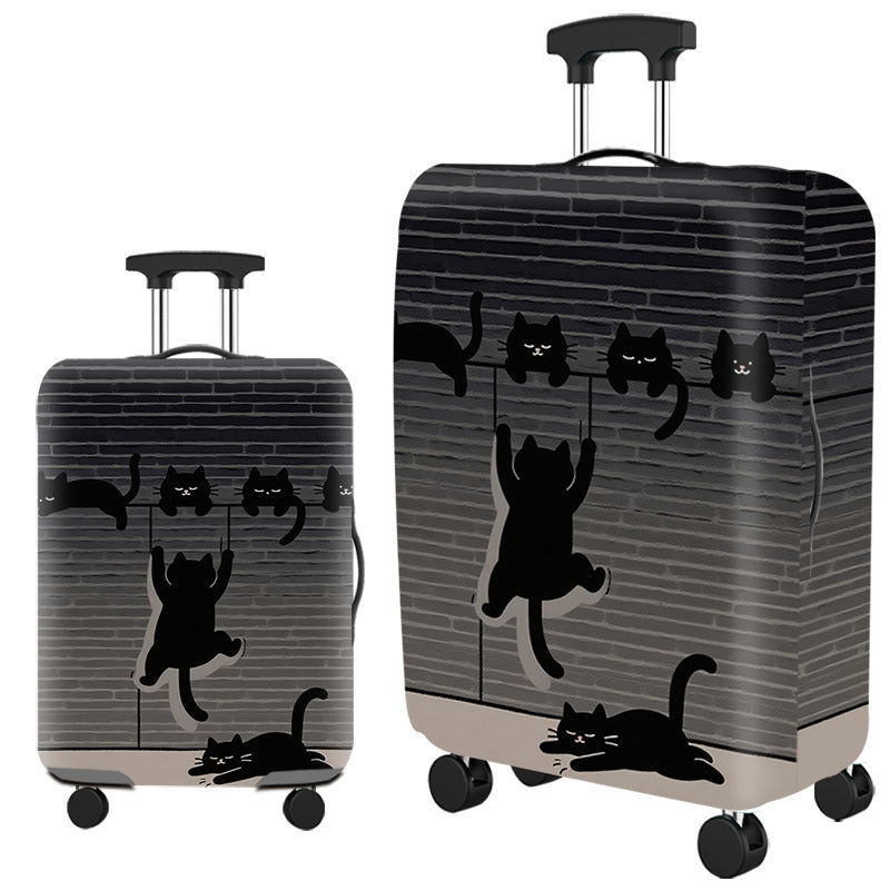 Tropical Leaf Print Hard Shell Luggage Bowlift