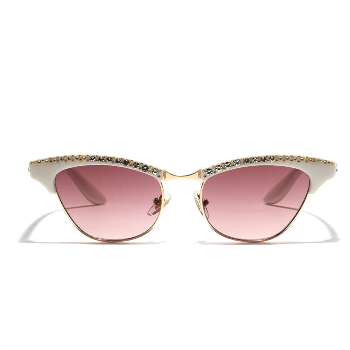 Women's Cat Eye Glasses with Elegant Glitter Details Bowlift