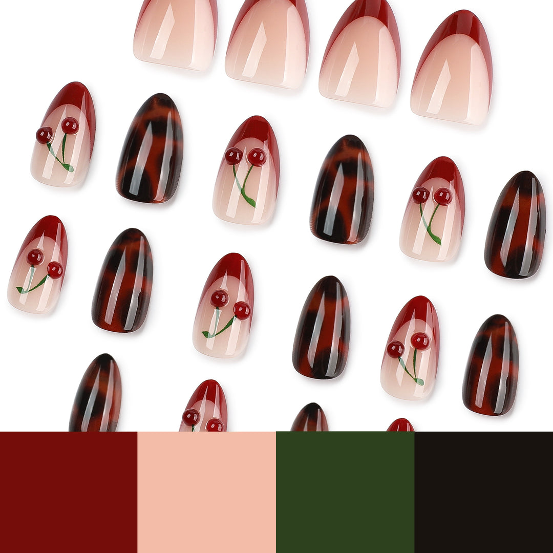 Creative Nail Art in Cherries Design Bowlift