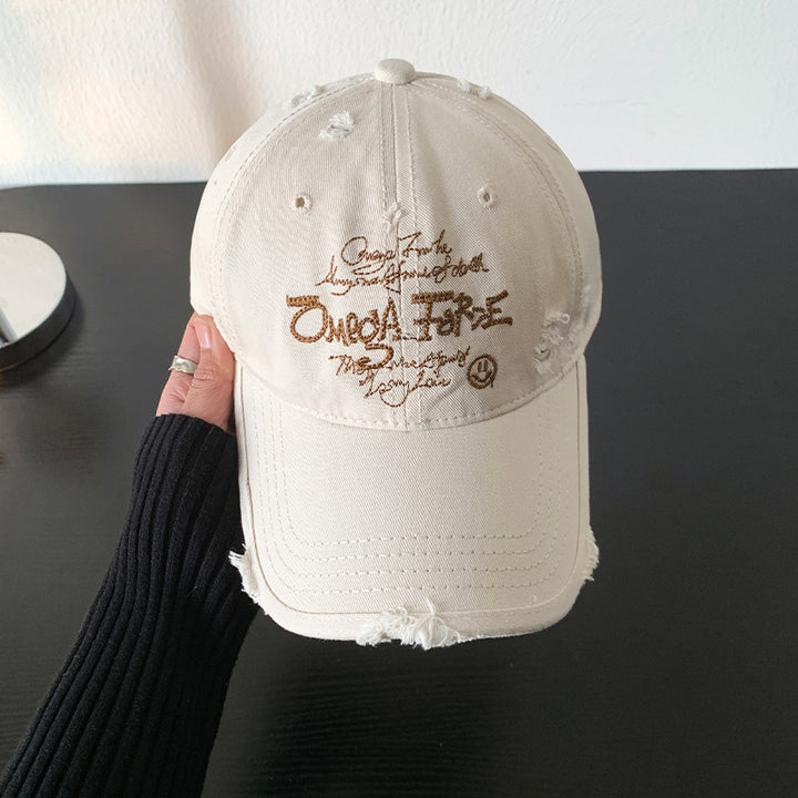 Women's Distressed Graphic Adjustable Baseball Cap Bowlift