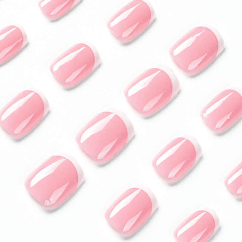 Artful nail extensions with classic French design Bowlift