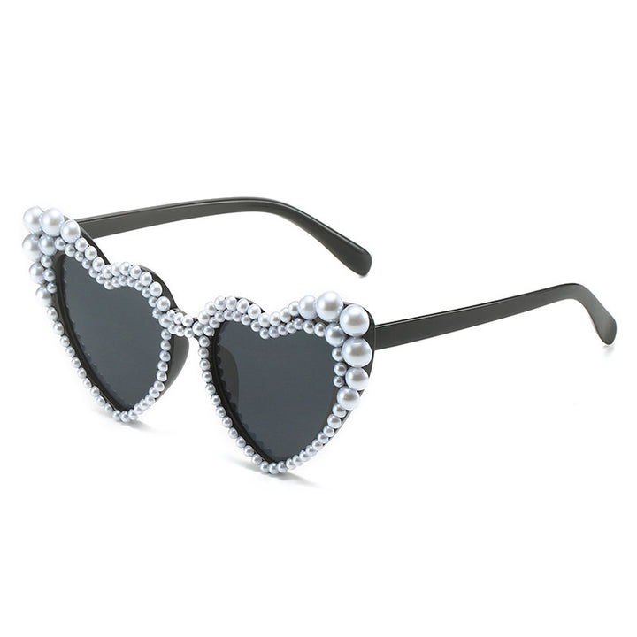 Cat-Eye Pearl-Embellished Sunglasses Bowlift