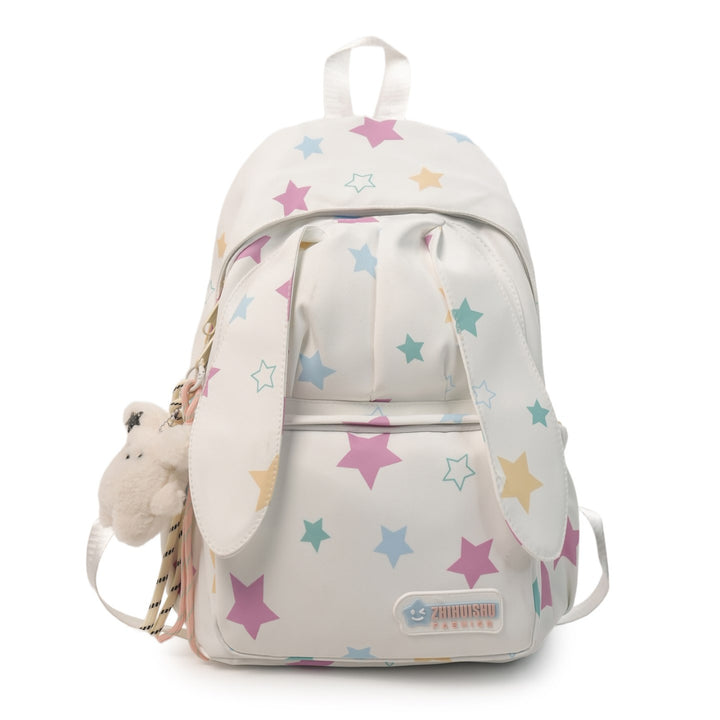Cute Animal Ears Star Print School Backpack Bowlift