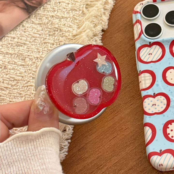 Funnier apple motif smartphone finger holder Bowlift