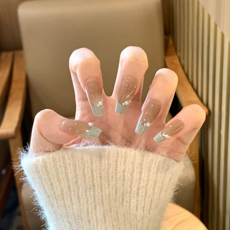 Artificial Nails Set with Glitter Design Bowlift
