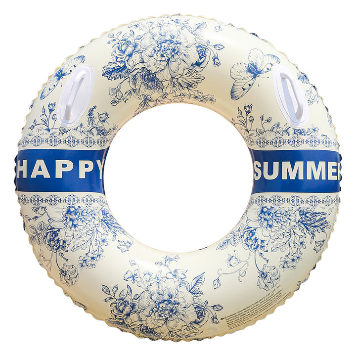 Unisex Elegant Swim Ring with Floral Designs Bowlift