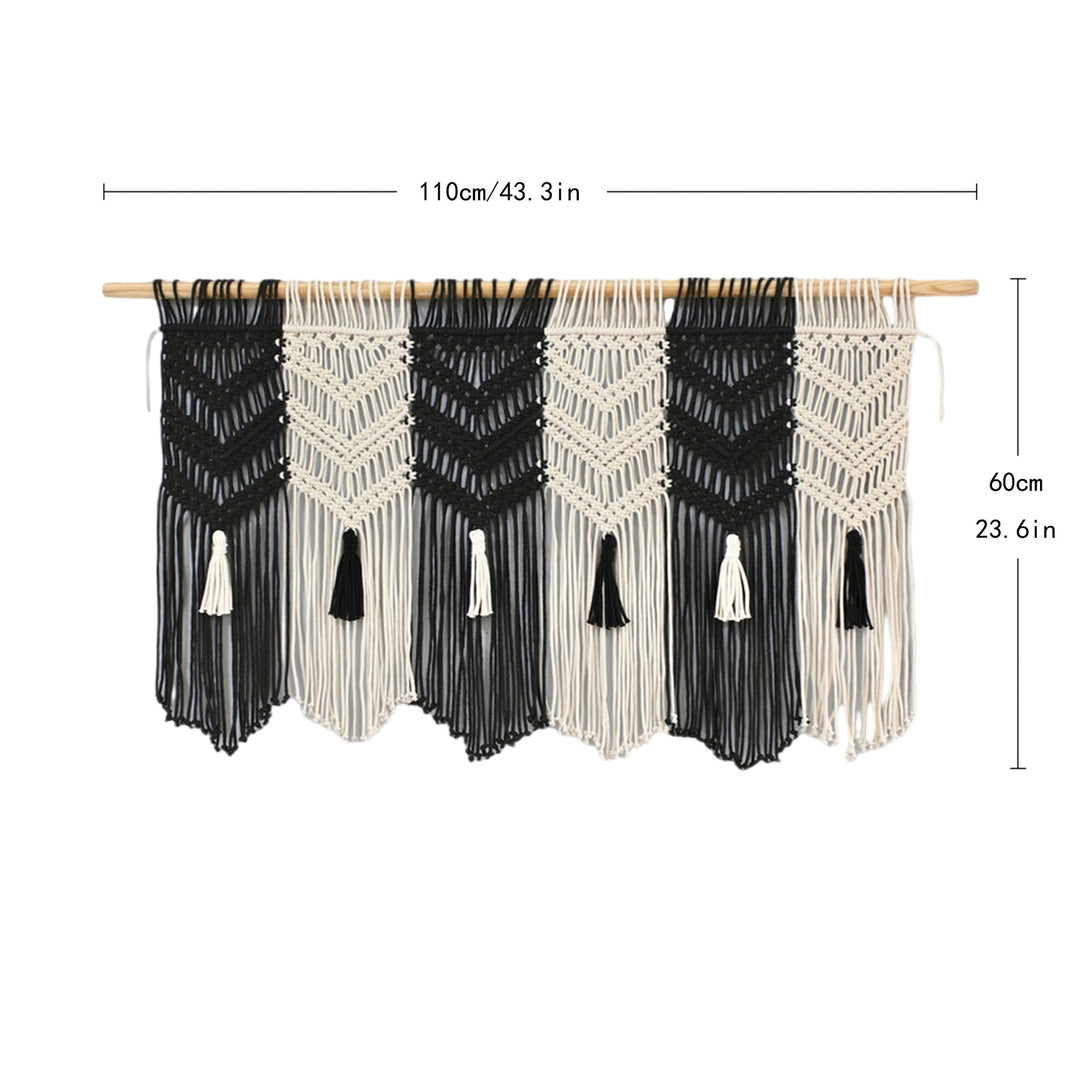 Macrame Wall Tapestry with Decorative Tassels Bowlift
