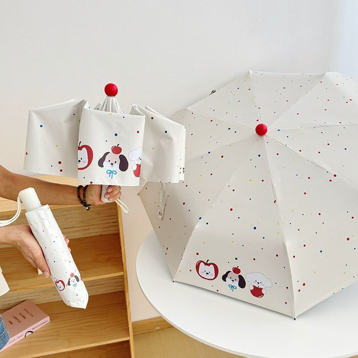 Women's Folding Umbrella with Cute Animal Designs Bowlift