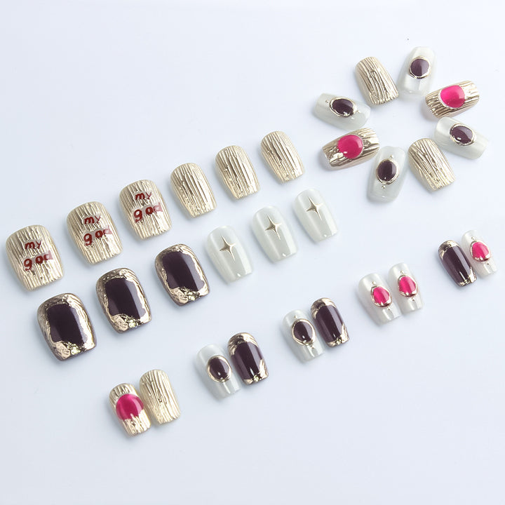 Decorative Luxury Press-On Nail Art Bowlift
