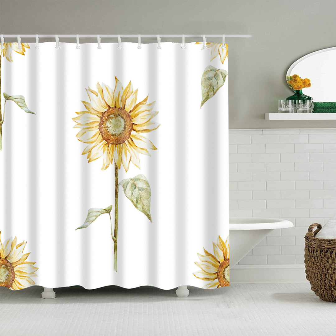 Floral Patterned Bathroom Shower Curtain Bowlift