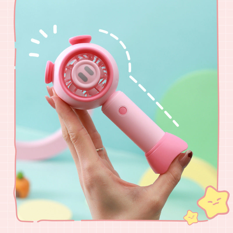 Ladies portable hand fan with cute animal design Bowlift