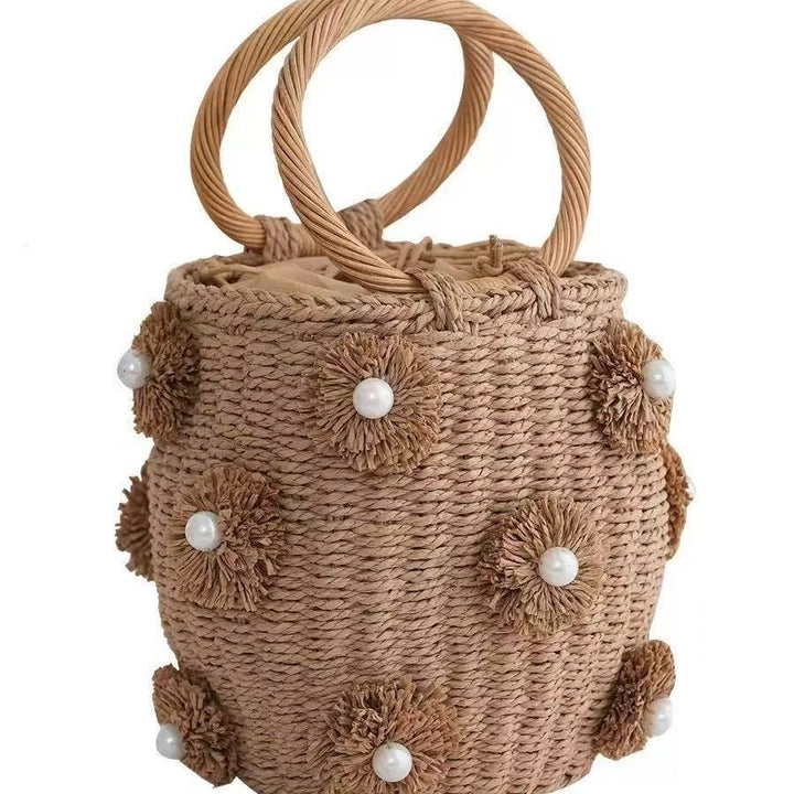 Refined handbag with pearl applications Bowlift