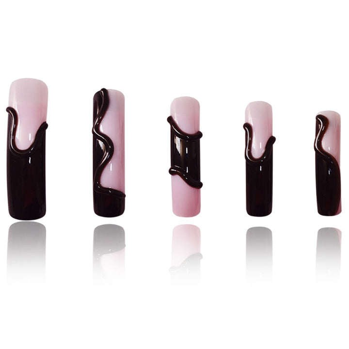 Artistic Press-On Nails with 3D Design Bowlift