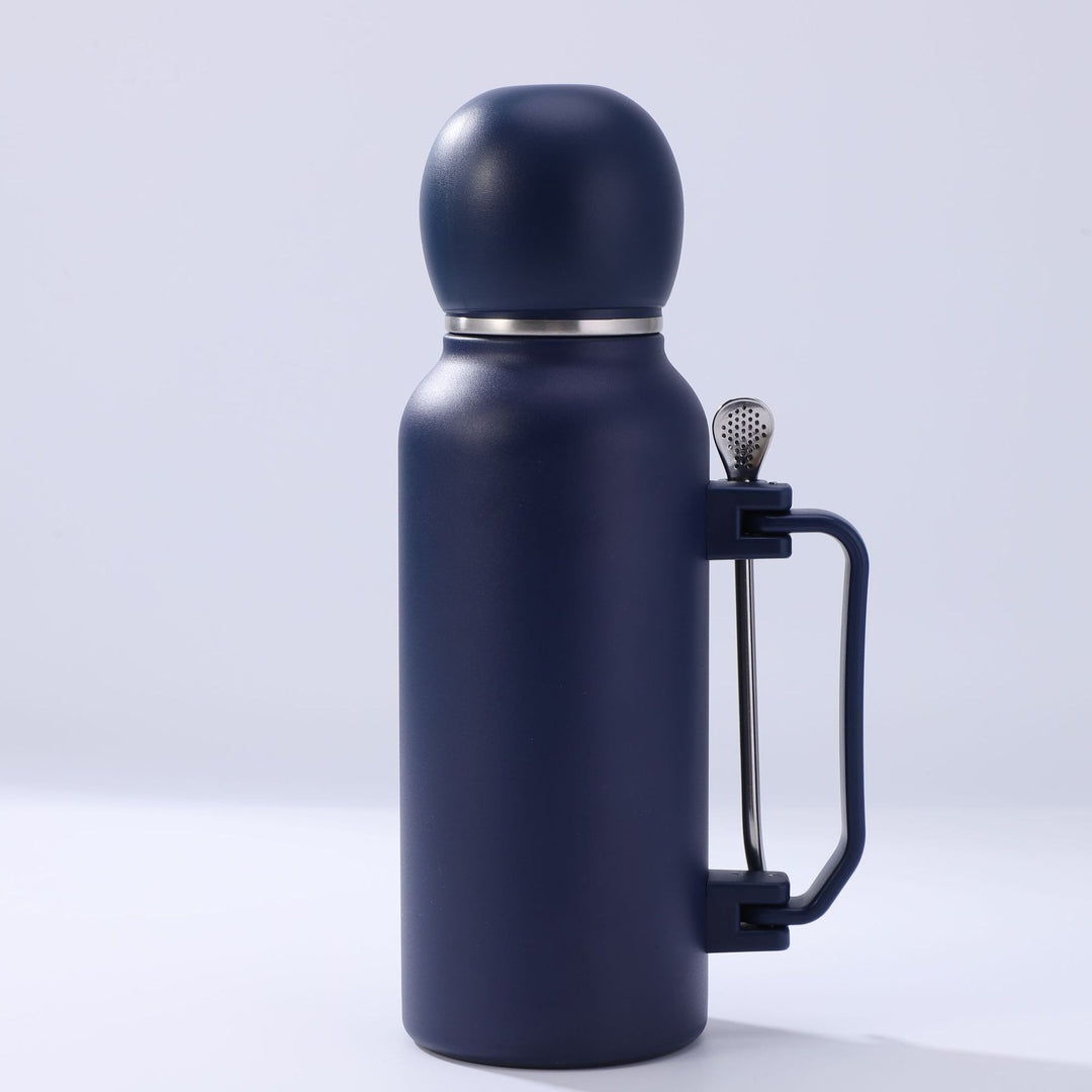 Women practical insulated bottle with integrated tea strainer Bowlift