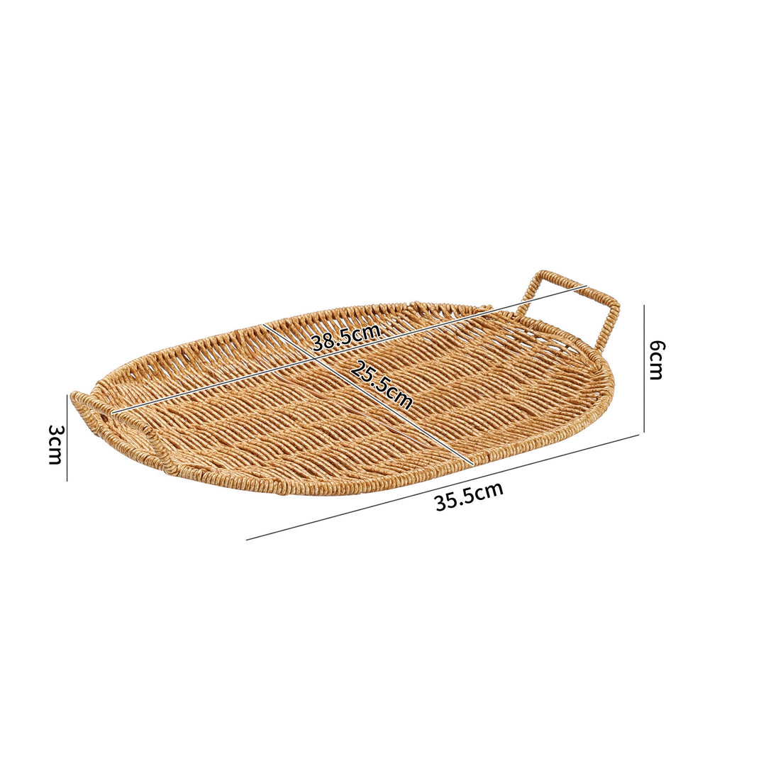 Handwoven Decorative Serving Basket Bowlift