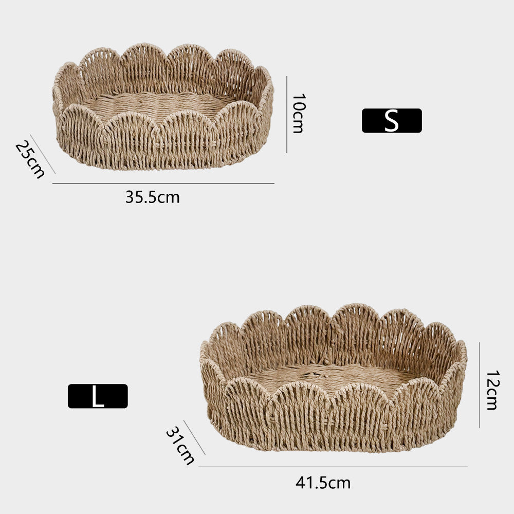 Decorative storage basket with wave edge Bowlift