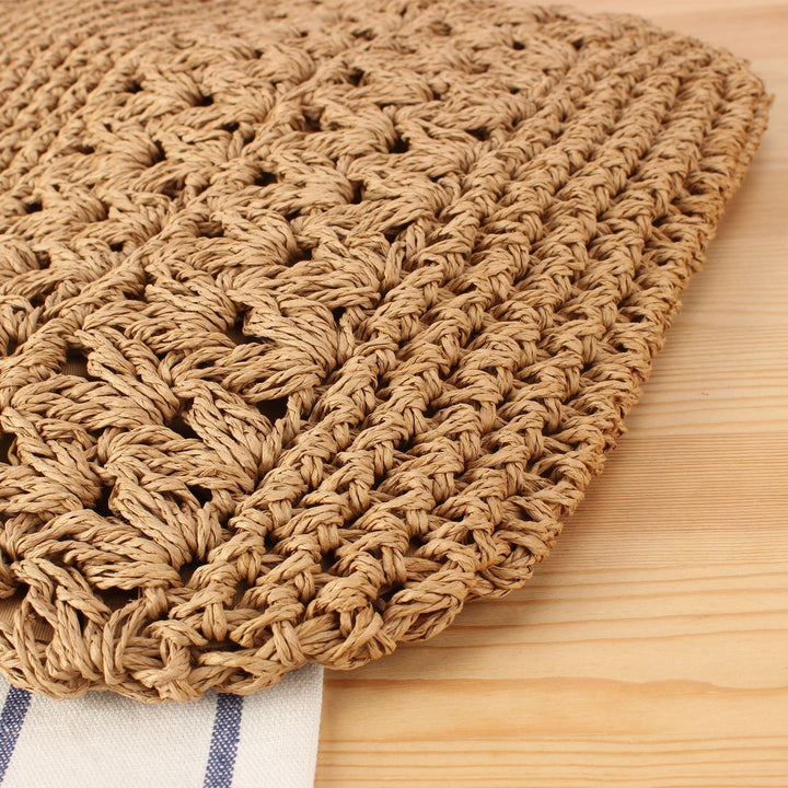 Shoulder bag made of hand-knotted natural material with fringed shoulder strap Bowlift