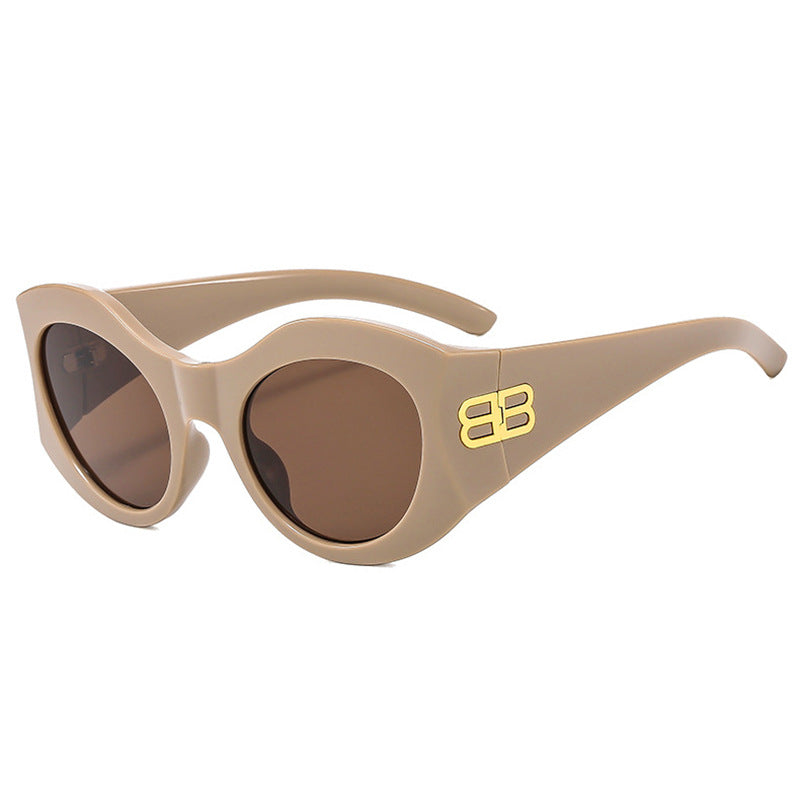 Women's Designer Cat-Eye Sunglasses with Elegant Profile and UV Protection Bowlift