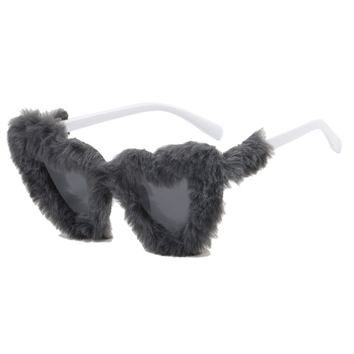 Women Paw Sunglasses with Luxurious Fur Trim Bowlift