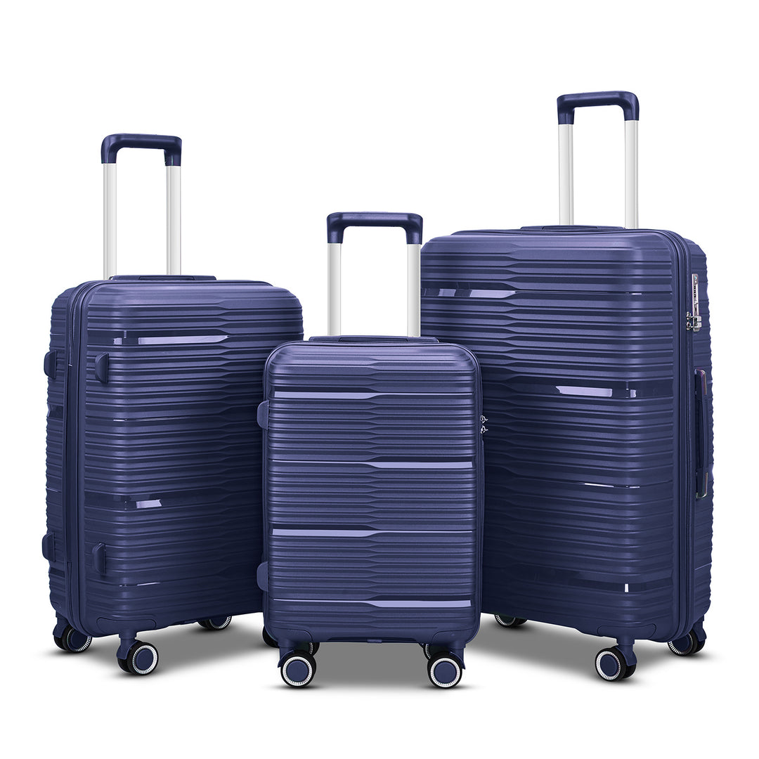 Women's Stylish Textured Hard Shell Luggage Set Bowlift