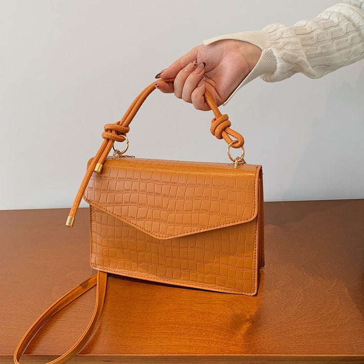Crocodile-Embossed Handcrafted Crossbody Bag Bowlift
