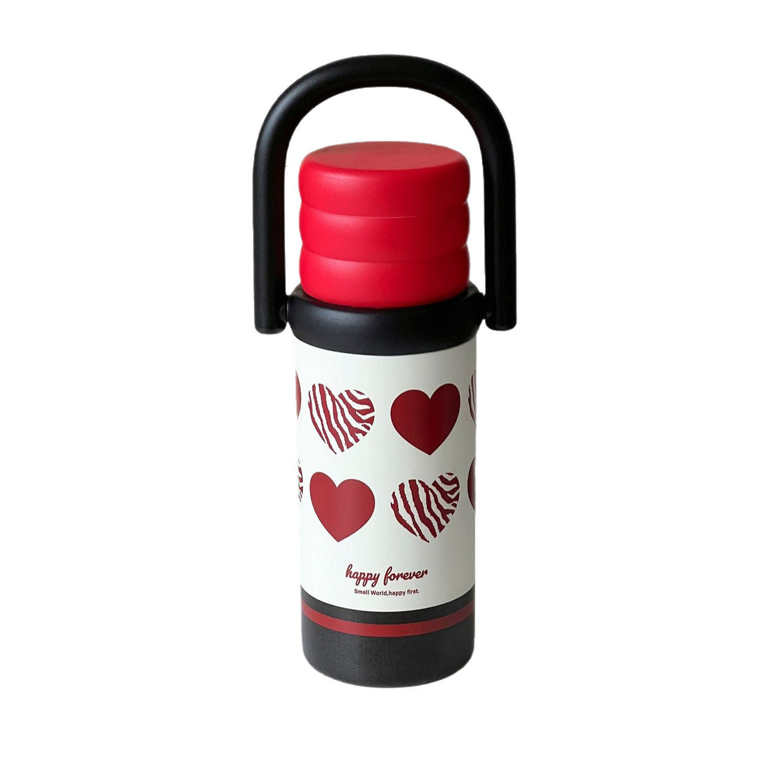 Ladies Insulated Drink Bottle with Design and Practical Handle Bowlift