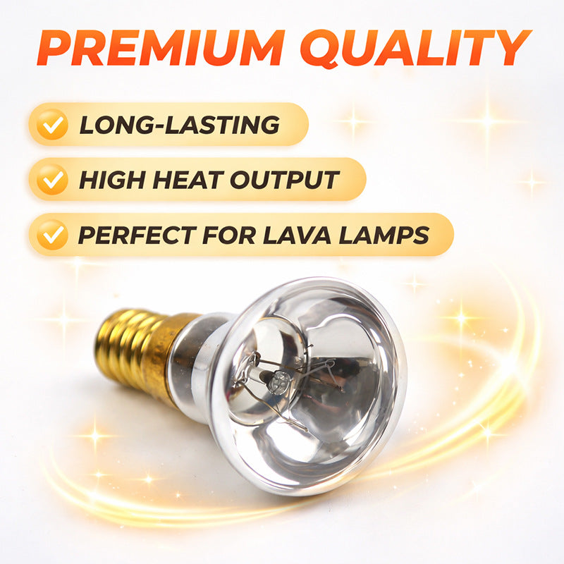 Compact reflector lava lamp replacement bulb with small screw base Bowlift