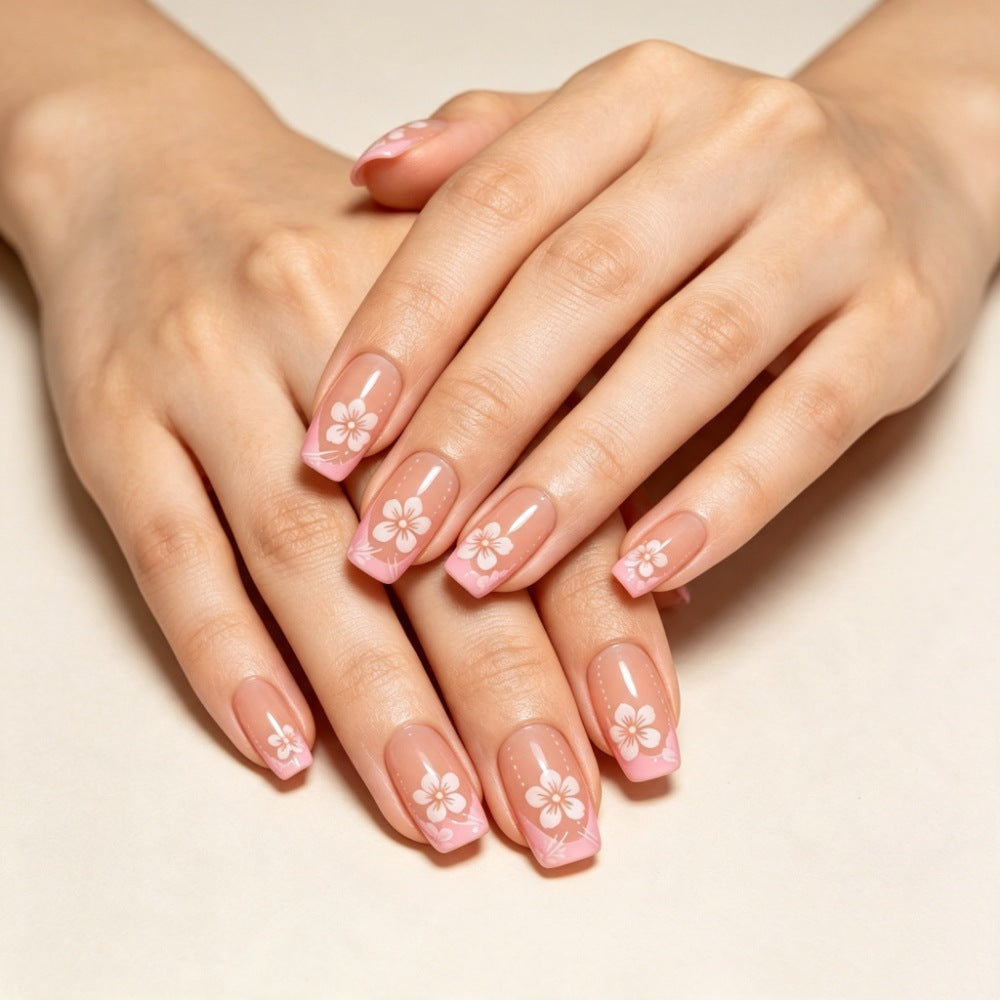 Artistic Press-On Nail Set with Celestial Design Bowlift