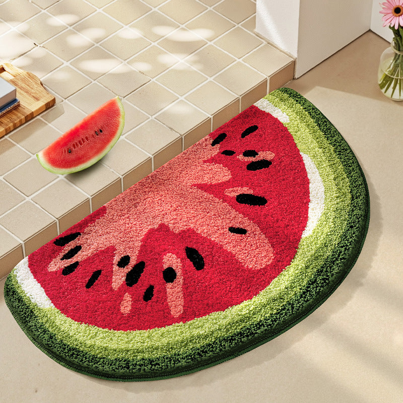 Playful Fruit-Themed Bath Rug Bowlift