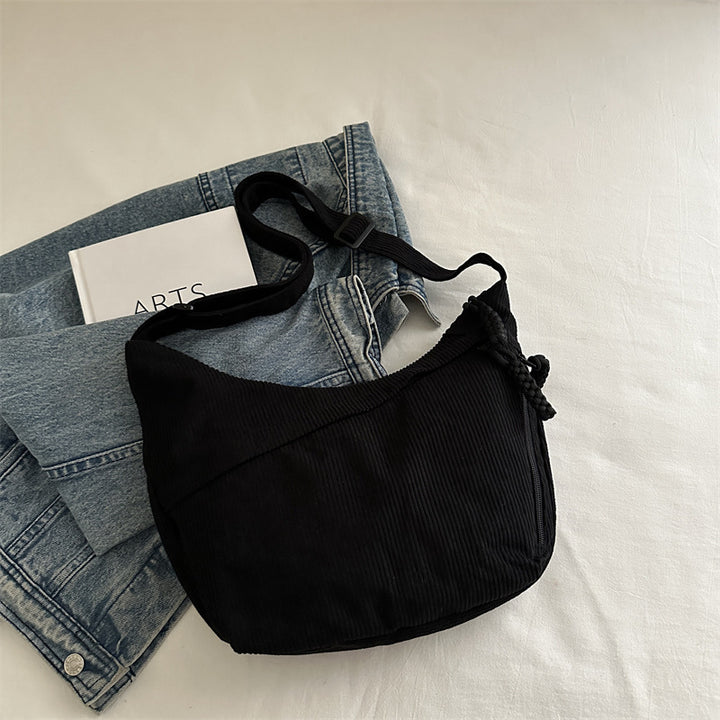 Eco-Friendly Ribbed Crossbody Bag Bowlift
